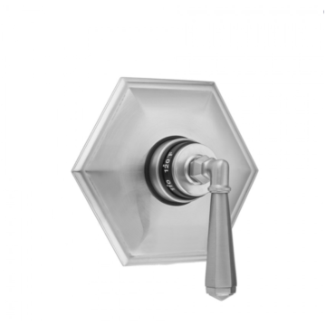 Hexaganol brass trim for thermostatic valves